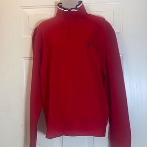 Polo By Ralph Lauren Men's Sweater Pullover Quarter Zip 100% Cotton Size M